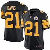 Nike Men & Women & Youth Steelers 21 Sean Davis Black Color Rush Limited Jersey,baseball caps,new era cap wholesale,wholesale hats